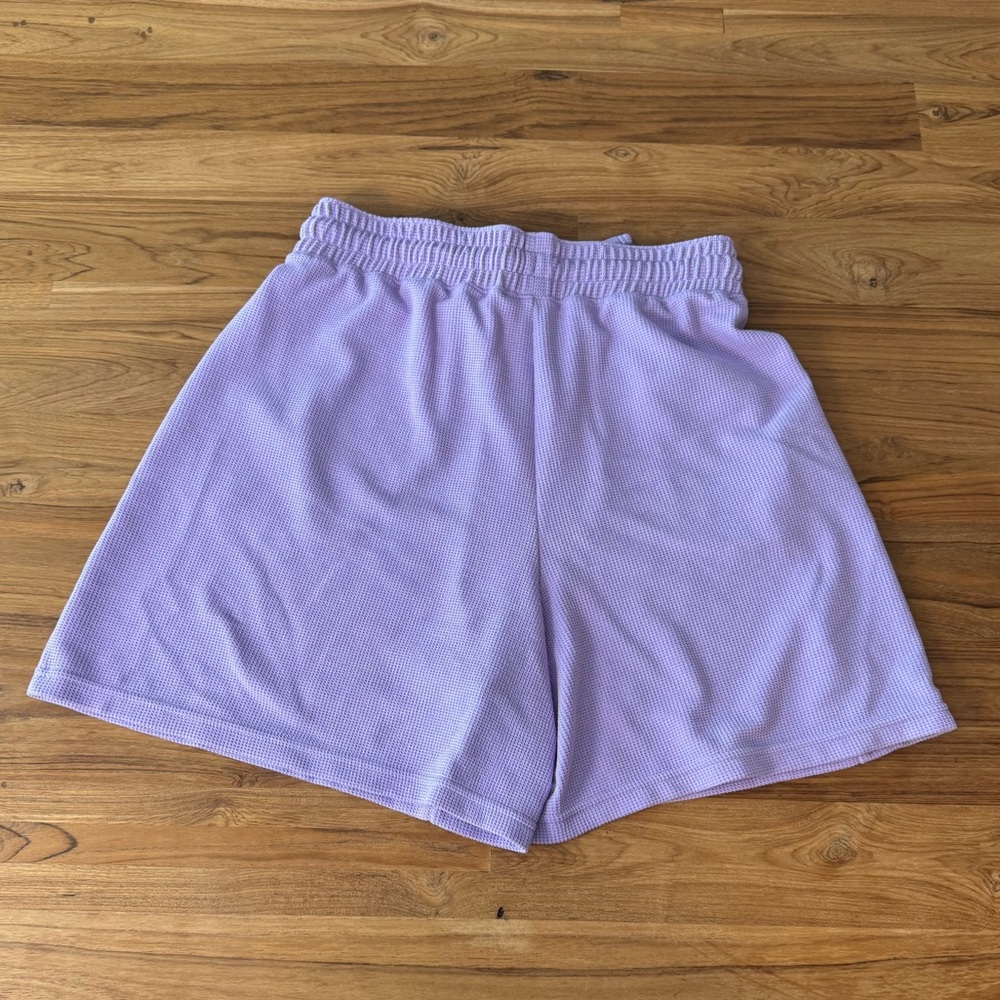 Tommy John Lounge Shorts Women’s Small Lilac Purple Waffle Tie 4.5” Inseam - Picture 2 of 8
